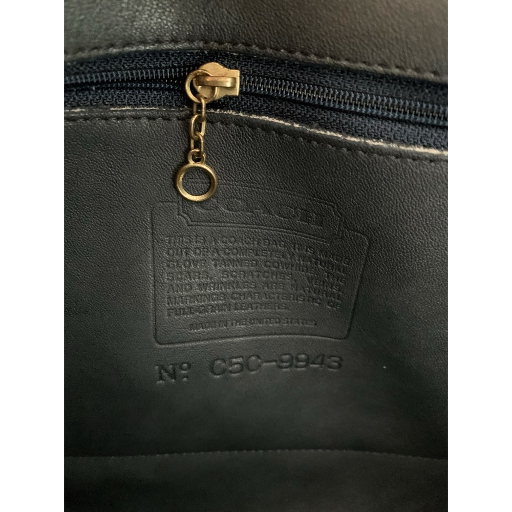 Vintage COACH Black Leather Weekend Backpack Rucksack Large Daypack 9943 - Picture 6 of 11